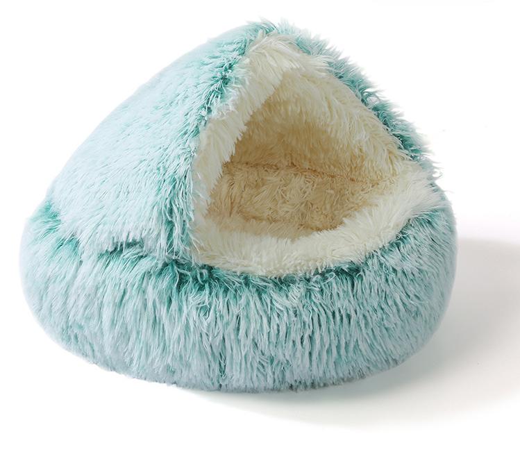 Warm Shell-Shaped Semi-Enclosed Cat Bed, Pet Bed, Dog Bed, Enclosed Cat House