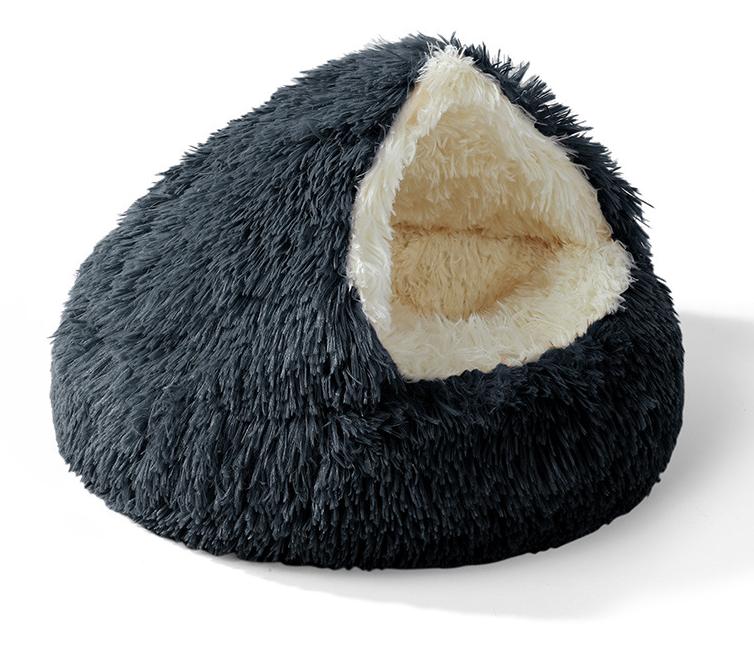 Warm Shell-Shaped Semi-Enclosed Cat Bed, Pet Bed, Dog Bed, Enclosed Cat House