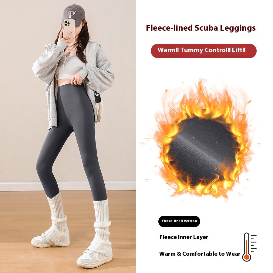 Barbie Shark Pants: Autumn Outwear for Women: Thin, High-Waisted, Hip-Lifting, Slimming Yoga Pants with Pockets