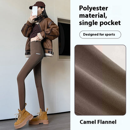 Barbie Shark Pants: Autumn Outwear for Women: Thin, High-Waisted, Hip-Lifting, Slimming Yoga Pants with Pockets