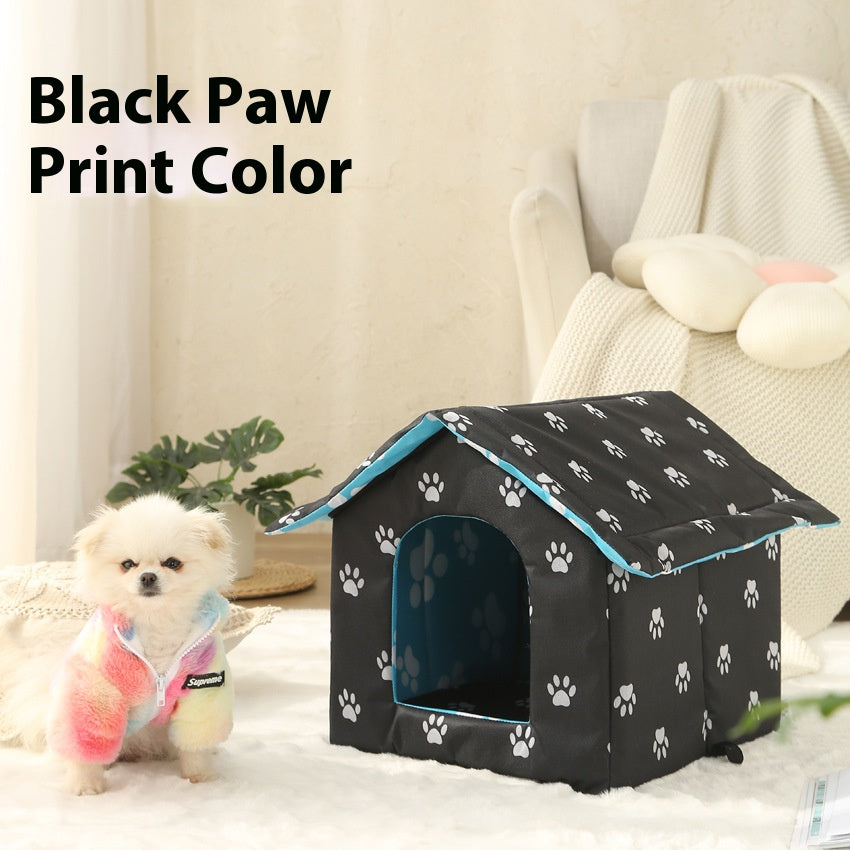 Outdoor Waterproof Cat and Dog House, Removable and Washable Pet Bed, Winter Warmth for Cats and Dogs