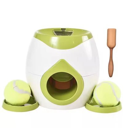 Pet Dog Tennis Ball Interactive Toy, Automatic Food Dispenser, Indoor Toy