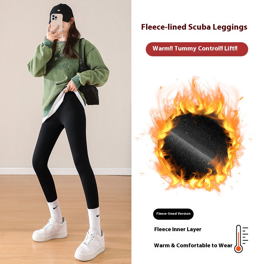 Barbie Shark Pants: Autumn Outwear for Women: Thin, High-Waisted, Hip-Lifting, Slimming Yoga Pants with Pockets