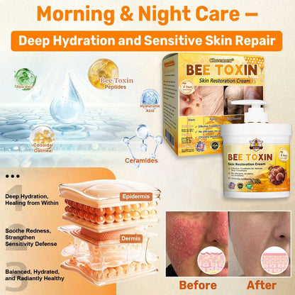 🐝🔥FDA Approved|Cheemex® Bee Venom Skin Restoration Cream (Anti-aging. Hydrating. Skin Repair. Even Tone. Acne and Dark Spot Treatment. Wart and Mole Removal. Psoriasis Relief)