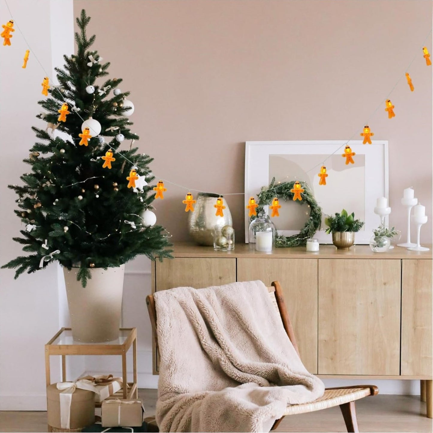 Gingerbread Man String Lights🌟Holiday Atmosphere Gifts🎁Christmas LED Lights