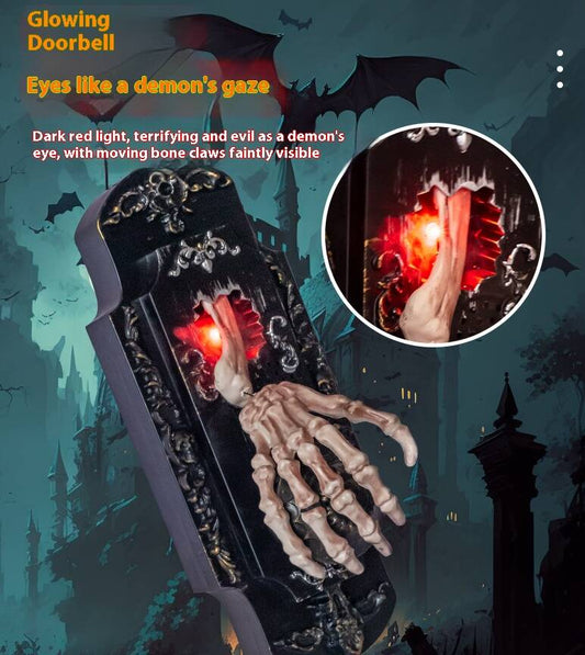Halloween Trick Doorbell Motion Sensor Spray Lock Light and Sound Touch Activated Sound Sensor Scene Decoration Haunted House