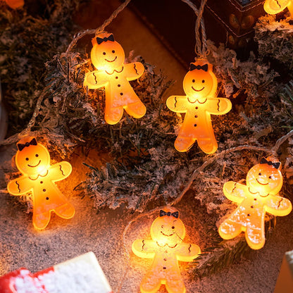 Gingerbread Man String Lights🌟Holiday Atmosphere Gifts🎁Christmas LED Lights
