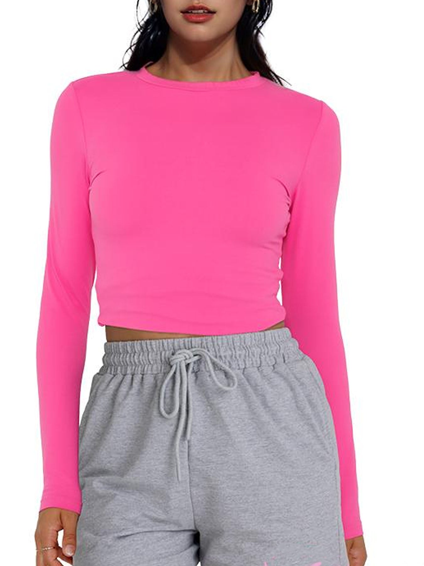 TikTok Viral! Women's Solid Color Ribbed Long Sleeve Top