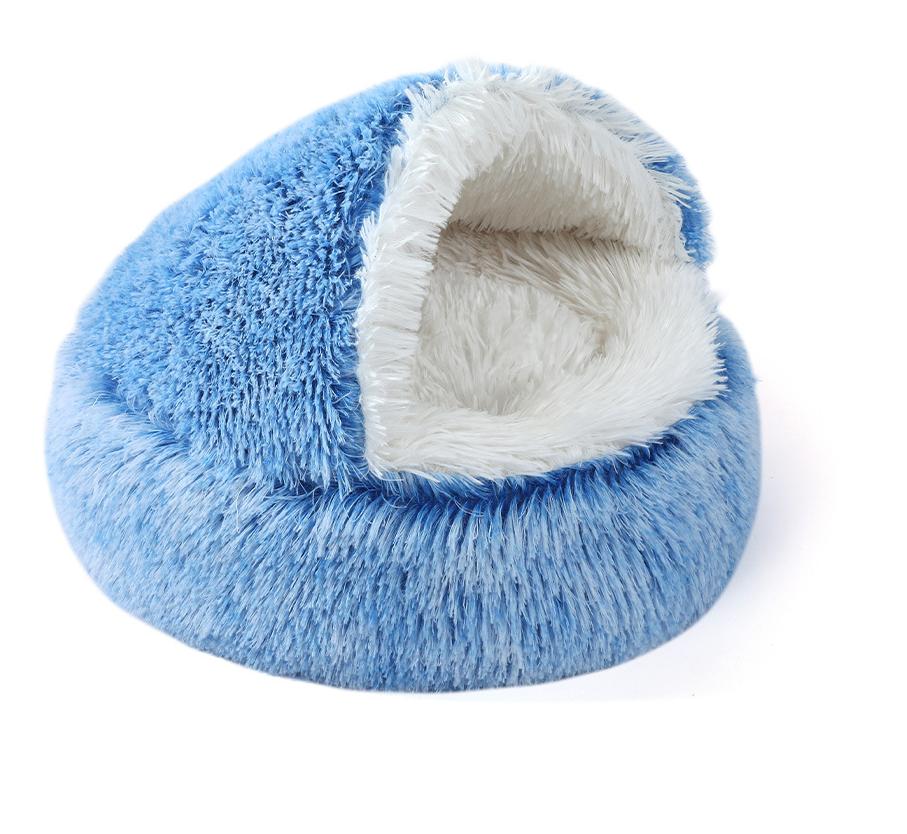 Warm Shell-Shaped Semi-Enclosed Cat Bed, Pet Bed, Dog Bed, Enclosed Cat House
