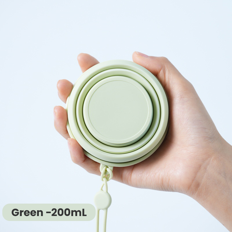 Silicone Folding Cup: Leak-Proof for Hiking, Gym, Travel