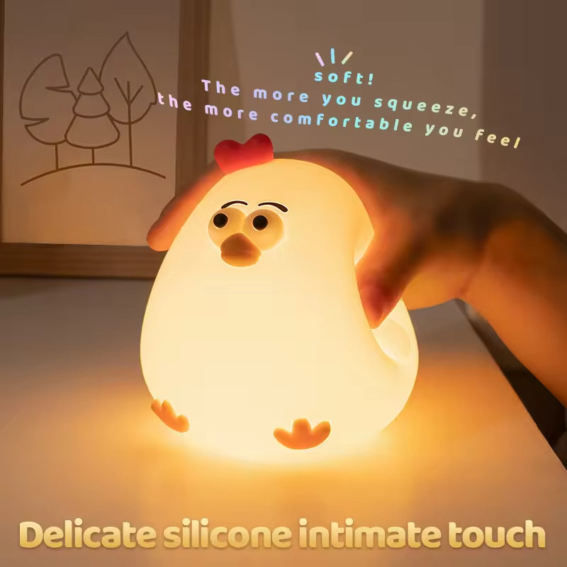 The Ultimate Soothing Companion: Cute Animal Night Light with Touch Control & Auto-Off Timer