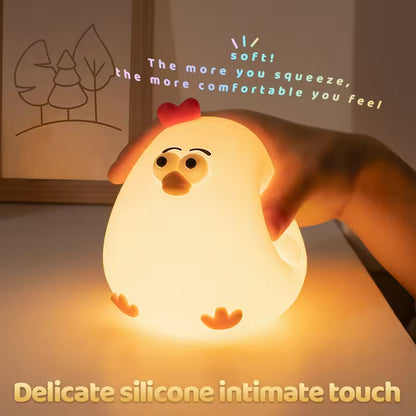 The Ultimate Soothing Companion: Cute Animal Night Light with Touch Control & Auto-Off Timer
