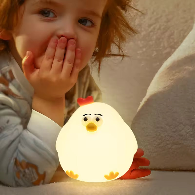 The Ultimate Soothing Companion: Cute Animal Night Light with Touch Control & Auto-Off Timer