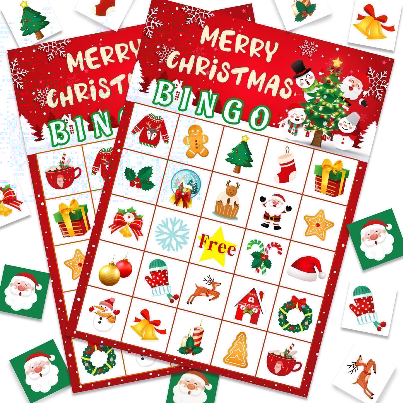 🎄Christmas Bingo game cards 🎅 Holiday Party Games for 24 Players