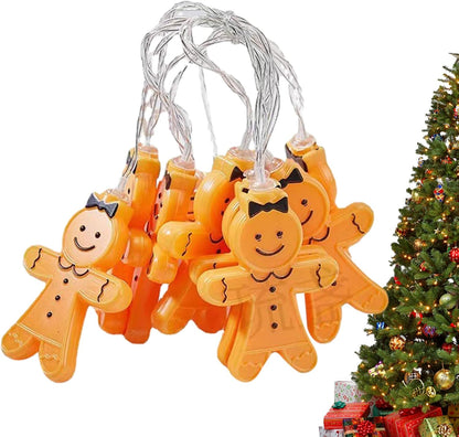 Gingerbread Man String Lights🌟Holiday Atmosphere Gifts🎁Christmas LED Lights